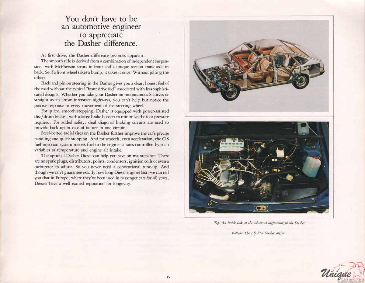 1979 VW Dasher Brochure Page 15